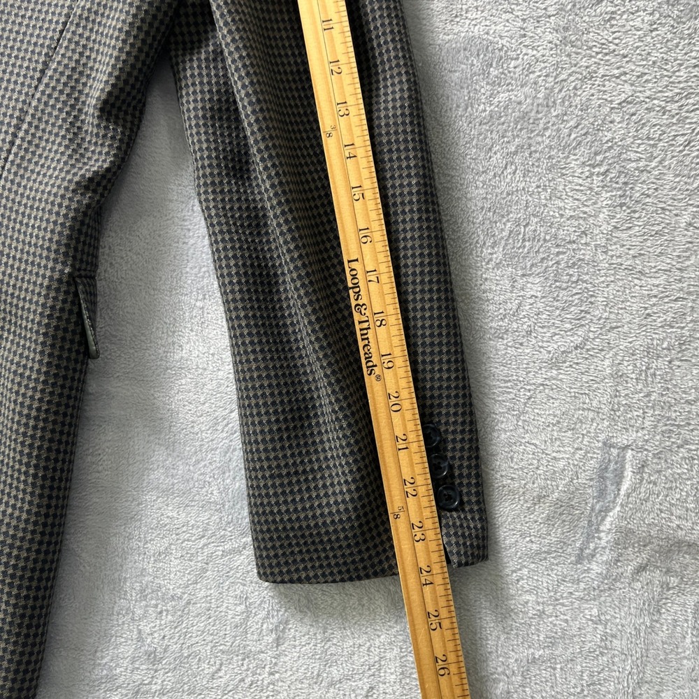 Vtg. Givenchy Monsieur Men's Houndstooth Blazer 40R‎ Wool Sport Coat Vintage USA - Picture 9 of 12